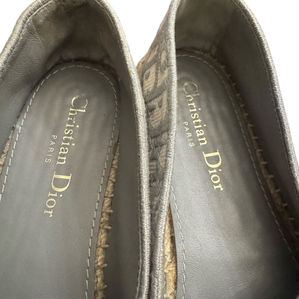 Dior- Christian Dior Cream and Gray Espadrilles Sz 38 (8) - Picture 6 of 10